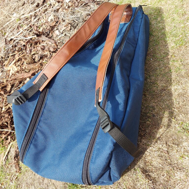 Reketite ja varustuse kott sinine cordura nahkrihmad