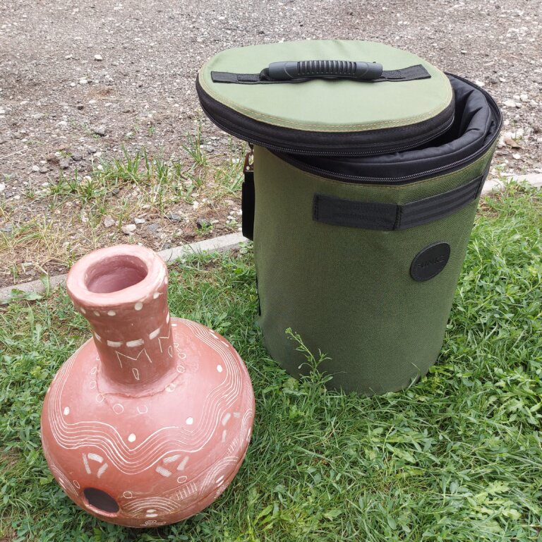 udu drum and custom drum bag